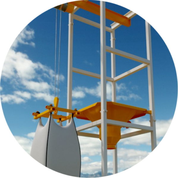 Bulk Bag Unloading Equipment with lifting device Bulk Bag Unloading with lifting device